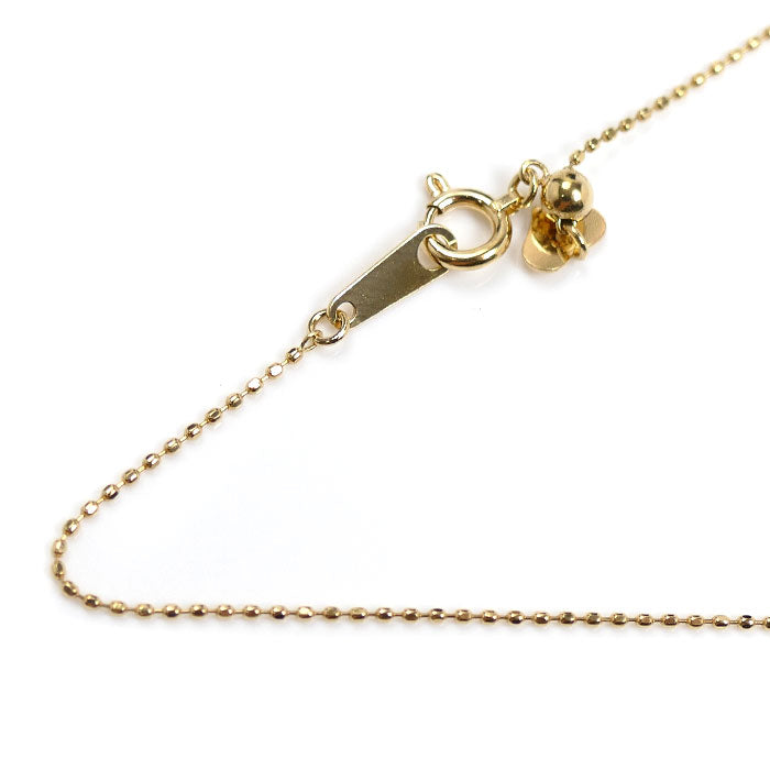 K18YG イエローゴールド ネックレス ボール 1.4g ～45cm フリーチェーン レディース【中古】