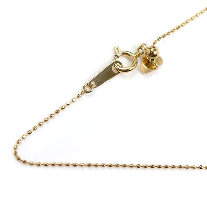 K18YG イエローゴールド ネックレス ボール 1.4g ～45cm フリーチェーン レディース【中古】