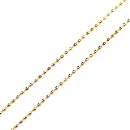 K18YG イエローゴールド ネックレス ボール 1.4g ～45cm フリーチェーン レディース【中古】