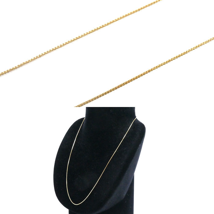 K18YG イエローゴールド ネックレス ベネチアン 2.5g ～45cm フリーチェーン レディース【中古】