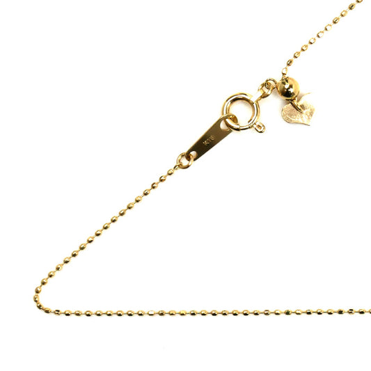 K18YG イエローゴールド ネックレス ボール 1.4g ～45cm フリーチェーン レディース【中古】