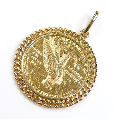 K18/K21.6 インディアンコイン ペンダントトップ 10.7g メンズ【中古】