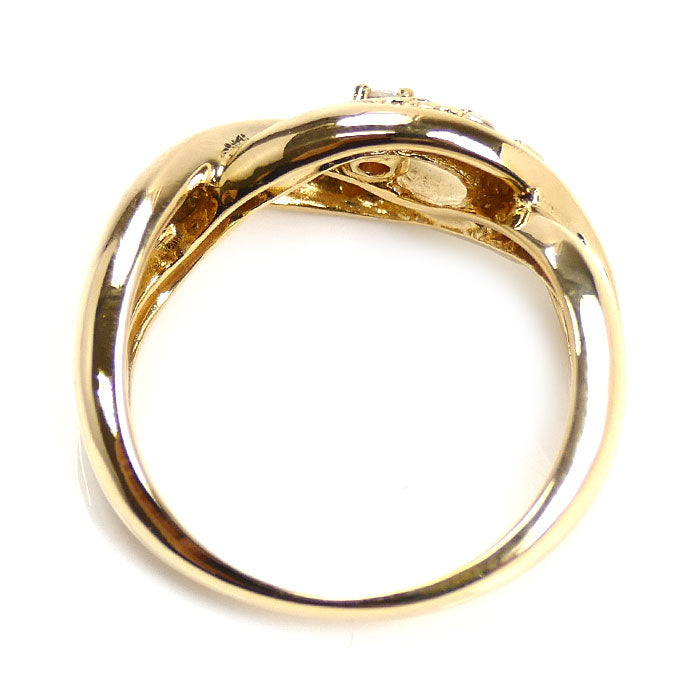TASAKI タサキ K18YG イエローゴールド ダイヤ リング・指輪 ダイヤモンド0.11ct 10号 4.8g レディース【中古】