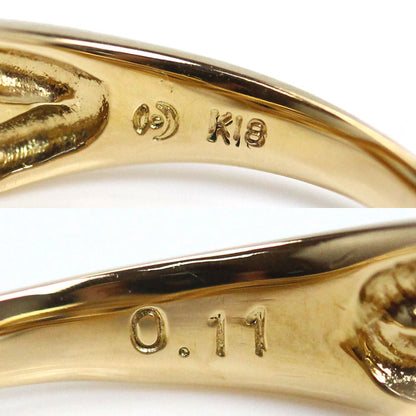 TASAKI タサキ K18YG イエローゴールド ダイヤ リング・指輪 ダイヤモンド0.11ct 10号 4.8g レディース【中古】