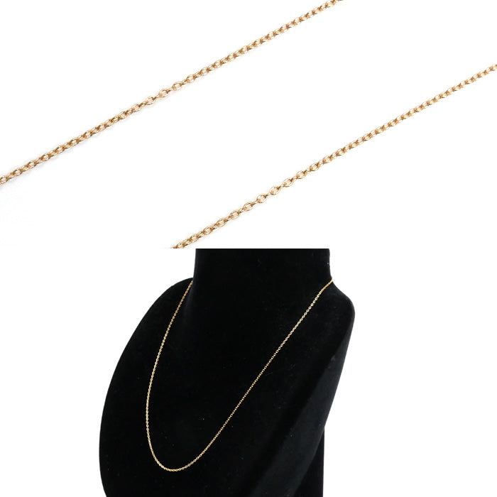 K18PG ピンクゴールド ネックレス 小豆 1.6g 41cm レディース【中古】