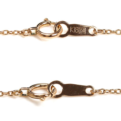 K18PG ピンクゴールド ネックレス 小豆 1.6g 41cm レディース【中古】