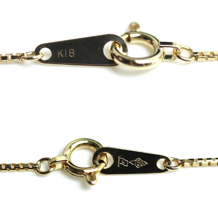 K18YG イエローゴールド ネックレス ベネチアン 2.3g 40cm レディース【中古】