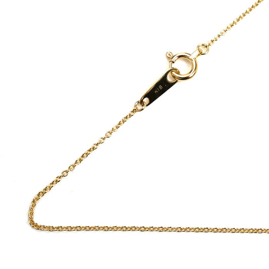 K18YG イエローゴールド ネックレス 小豆 1.4g 40cm レディース【中古】