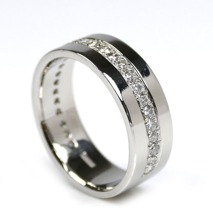 Pt900プラチナ リング・指輪 ダイヤモンド0.77ct 24号 18.1g メンズ【中古】【美品】