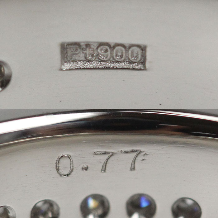 Pt900プラチナ リング・指輪 ダイヤモンド0.77ct 24号 18.1g メンズ【中古】【美品】