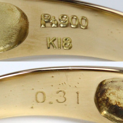 K18YG/Pt900 リング・指輪 ダイヤモンド0.31ct 19.5号 6.5g メンズ【中古】【美品】