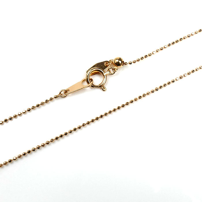 K18PG ピンクゴールド ネックレス ボール 2.2g ~45cm レディース【中古】