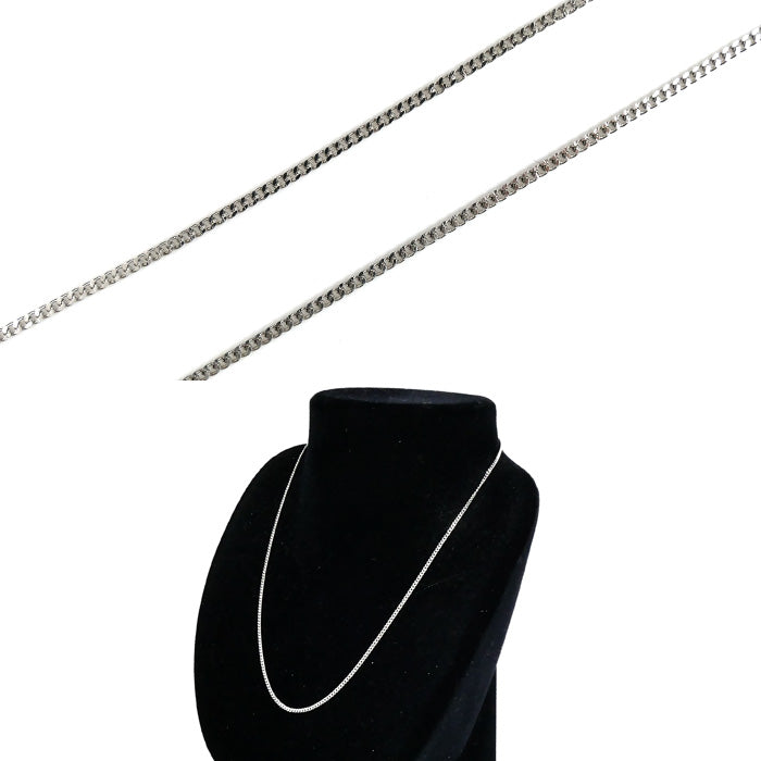 Pt850プラチナ ネックレス 喜平2面カット 4.3g 40cm レディース【中古】