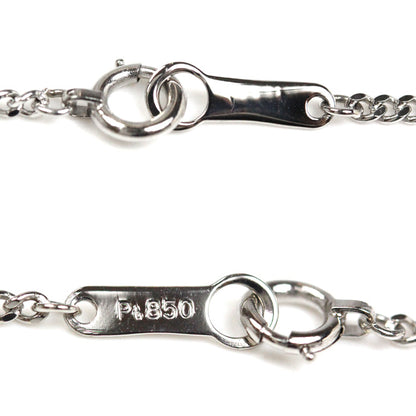 Pt850プラチナ ネックレス 喜平2面カット 4.3g 40cm レディース【中古】