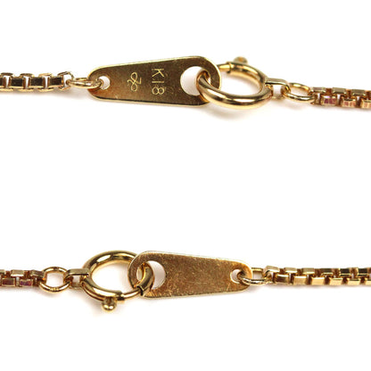 K18YG イエローゴールド ネックレス ベネチアン 7.3g 50cm ユニセックス【中古】