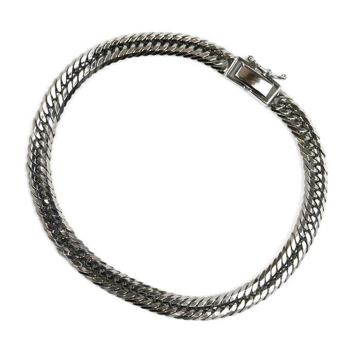 Pt850プラチナ ブレスレット 喜平12面トリプルカット 21.6g 20.0cm メンズ【中古】