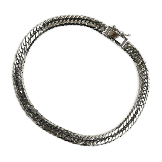 Pt850プラチナ ブレスレット 喜平12面トリプルカット 21.6g 20.0cm メンズ【中古】