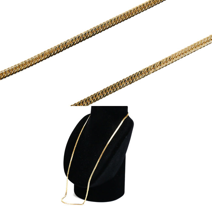 K18YG イエローゴールド ネックレス 喜平6面Wカット 20.2g 60cm メンズ【中古】