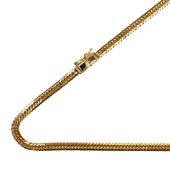 K18YG イエローゴールド ネックレス 喜平8面トリプルカット 18.2g 45cm ユニセックス【中古】