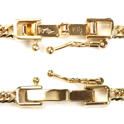 K18YG イエローゴールド ネックレス 喜平6面Wカット 10.2g 50cm ユニセックス【中古】