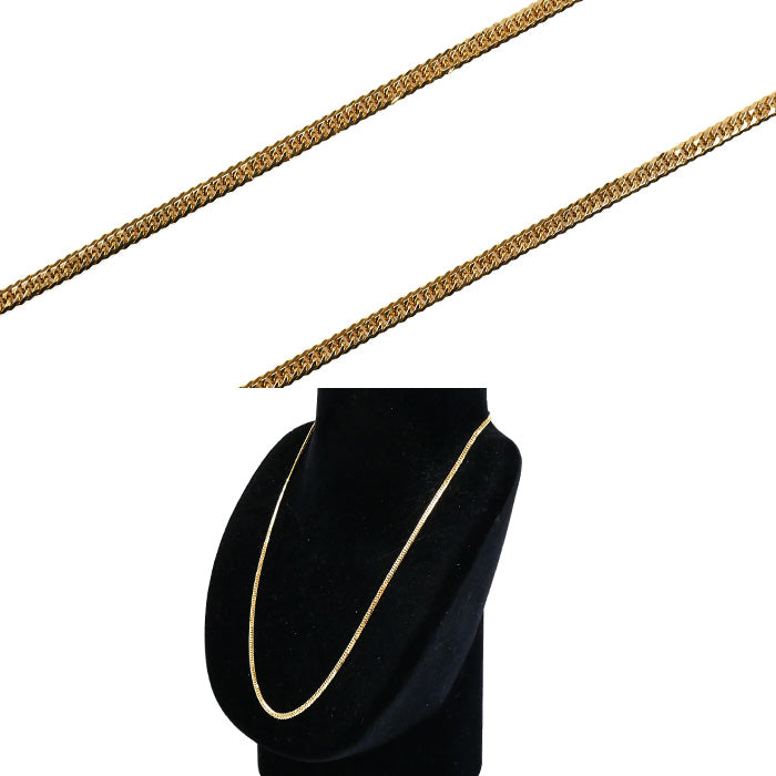 K18YG イエローゴールド ネックレス 喜平6面Wカット 9.2g 45cm ユニセックス【中古】