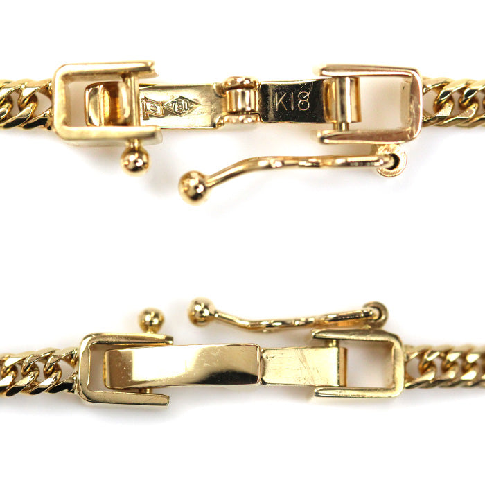 K18YG イエローゴールド ネックレス 喜平6面Wカット 9.2g 45cm ユニセックス【中古】