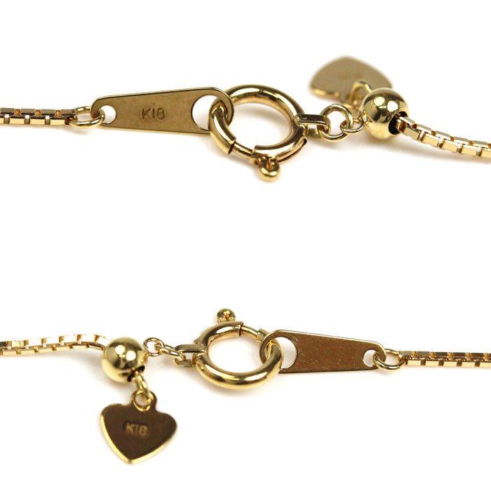 K18YG イエローゴールド ネックレス ベネチアン 3.3g ～45cm フリーチェーン レディース【中古】