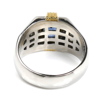 Pt900/K18YG リング・指輪 サファイア1.7ct ダイヤモンド0.07ct 20号 19.0g メンズ【中古】