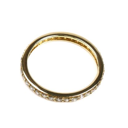 GSTV K18YG イエローゴールド フルエタニティ リング・指輪 ダイヤモンド0.50ct 13号 1.6g レディース【中古】【美品】