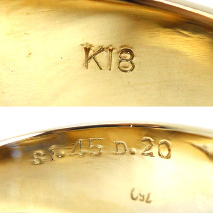 K18YG イエローゴールド リング・指輪 サファイア1.45ct ダイヤモンド0.20ct 18号 11.0g メンズ【中古】