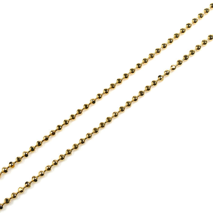 K18YG イエローゴールド ネックレス ボール 1.8g 40cm レディース【中古】