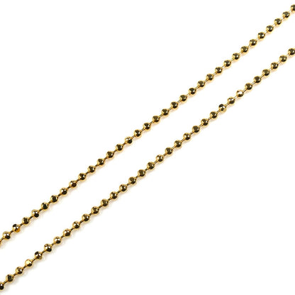 K18YG イエローゴールド ネックレス ボール 1.8g 40cm レディース【中古】