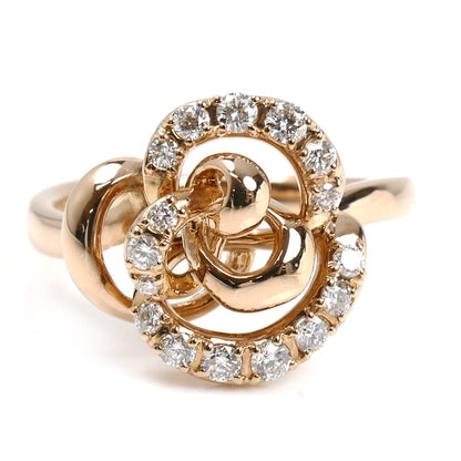 Vendome Aoyama ヴァンドーム青山 K18PG ピンクゴールド リング・指輪 ダイヤモンド0.27ct 11号 4.3g レディース【中古】