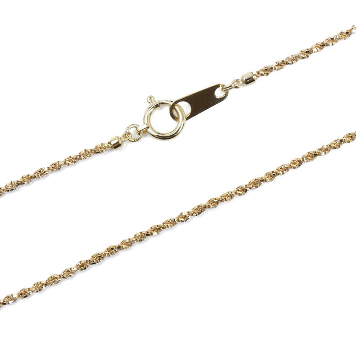 K18YG イエローゴールド ネックレス 3.7g 40cm ねじりベネチアンチェーン レディース【中古】