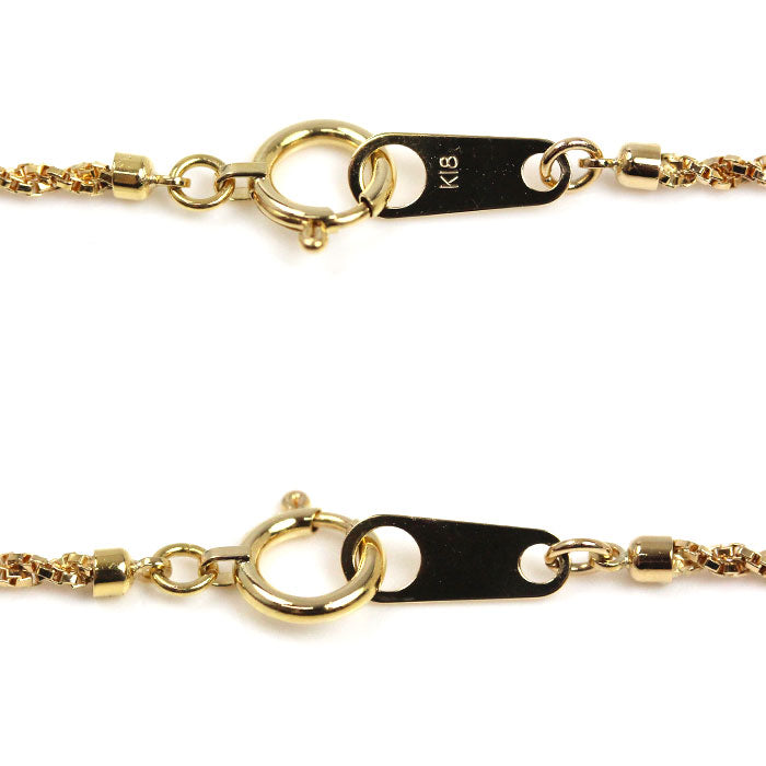 K18YG イエローゴールド ネックレス 3.7g 40cm ねじりベネチアンチェーン レディース【中古】