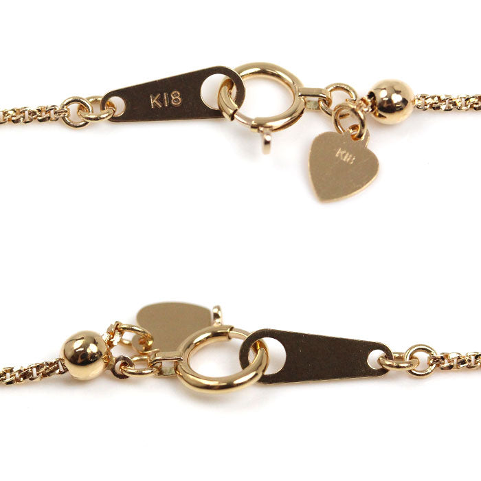 K18PG ピンクゴールド ネックレス 3.3g ～45cm ブイカットベネチアンチェーン レディース【中古】