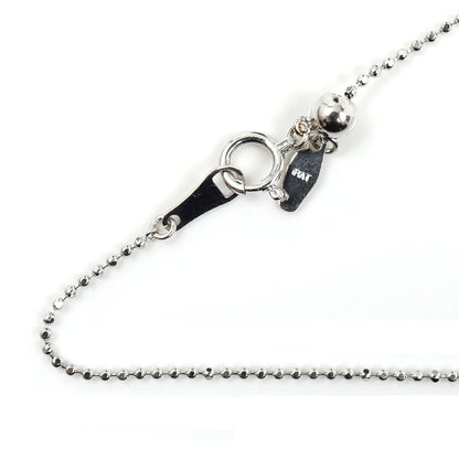 K18WG ホワイトゴールド ネックレス ボール 3.1g ～45cm レディース【中古】