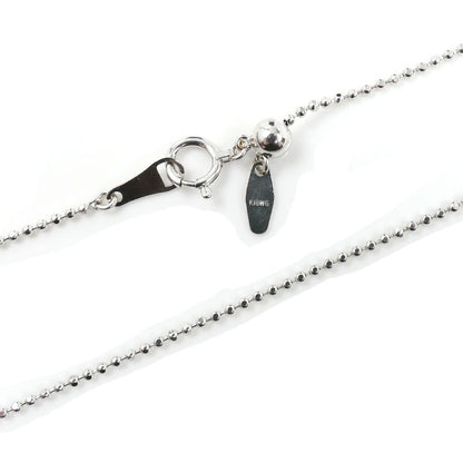 K18WG ホワイトゴールド ネックレス ボール 3.1g ～45cm レディース【中古】