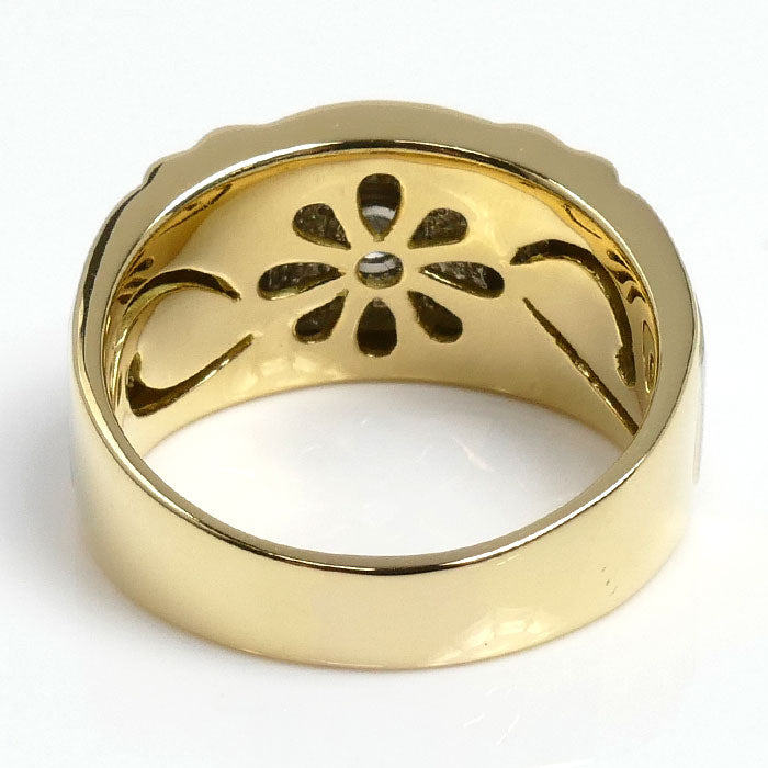 K18YG/Pt900 リング・指輪 ダイヤモンド0.28ct 22号 12.8g メンズ【中古】