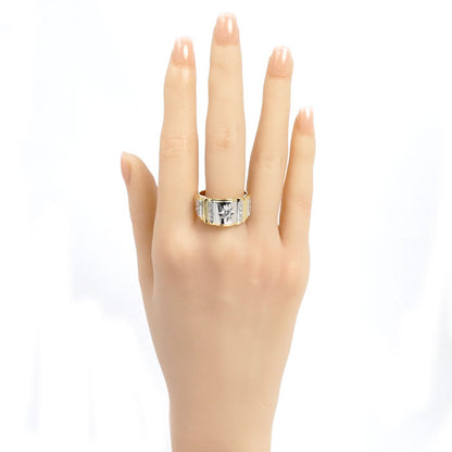 K18YG/Pt900 リング・指輪 ダイヤモンド0.28ct 22号 12.8g メンズ【中古】