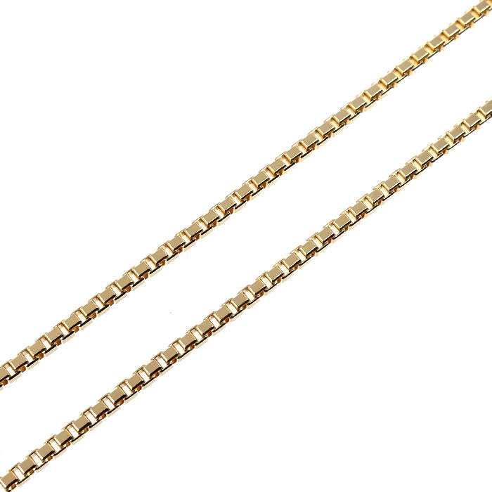 K18YG イエローゴールド ロング ネックレス ベネチアン 6.9g 70cm フリーチェーン レディース【中古】