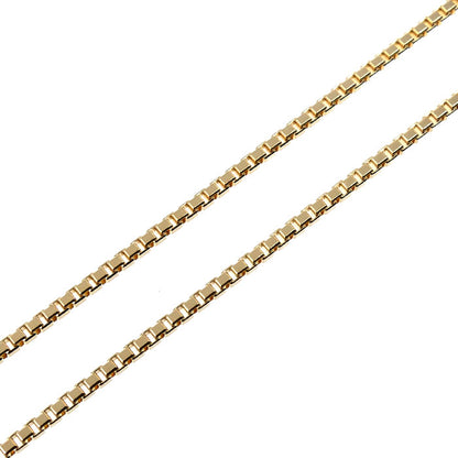 K18YG イエローゴールド ロング ネックレス ベネチアン 6.9g 70cm フリーチェーン レディース【中古】