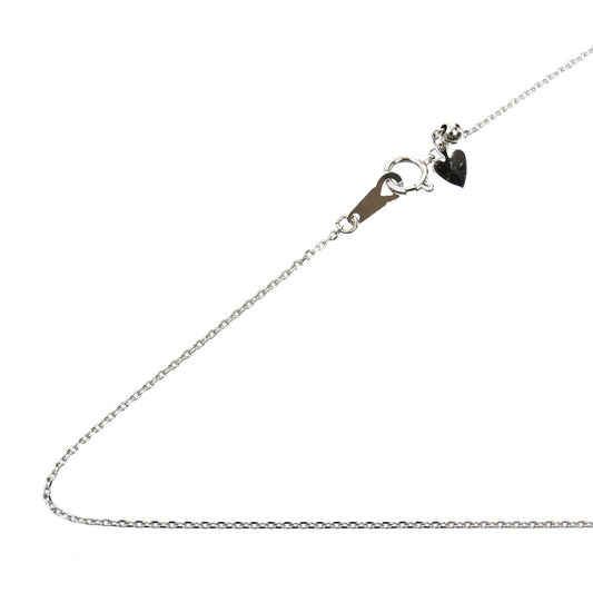 K18WG ホワイトゴールド ロング ネックレス 小豆 3.5g ～70cm フリーチェーン レディース【中古】
