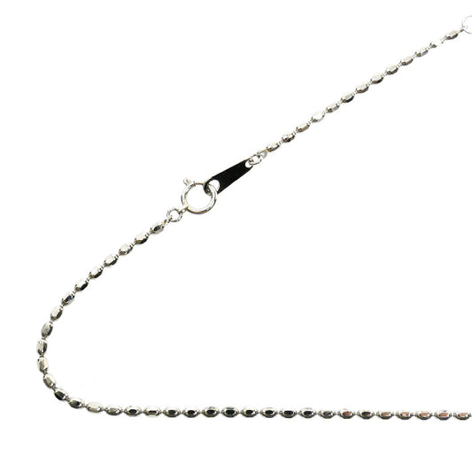 Pt850プラチナ カットボール ネックレス 9.0g 50cm 俵型 ユニセックス【中古】