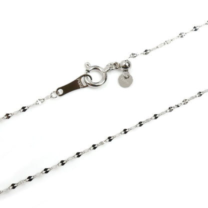 Pt850プラチナ ネックレス 0.8g ～45cm デザイン キラキラ レディース【中古】