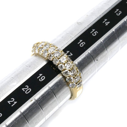 K18YG イエローゴールド リング・指輪 ダイヤモンド1.53ct 18号 4.5g レディース【中古】