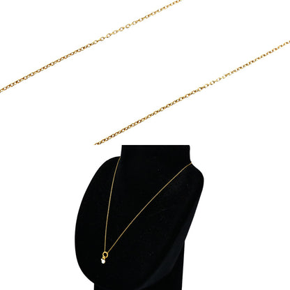 TASAKI タサキ K18YG イエローゴールド ネックレス アコヤパール約3.9mm ダイヤモンド0.02ct 2.0g 40cm レディース【中古】
