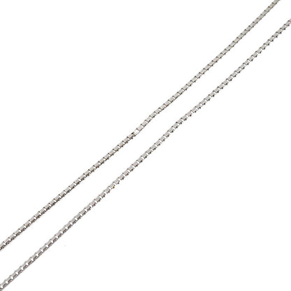 K18WG ホワイトゴールド フラワー ネックレス ダイヤモンド0.70ct 3.6g ～45cm フリーチェーン レディース【中古】