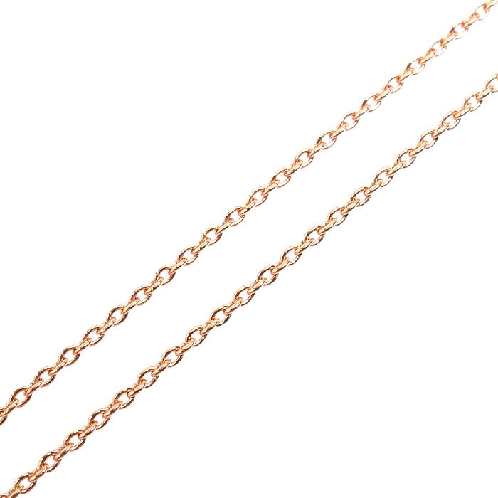 K18PG ピンクゴールド ネックレス 小豆 2.4g ～45cm フリーチェーン レディース【中古】【美品】