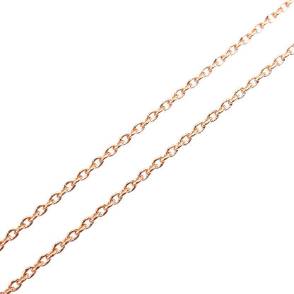 K18PG ピンクゴールド ネックレス 小豆 2.4g ～45cm フリーチェーン レディース【中古】【美品】